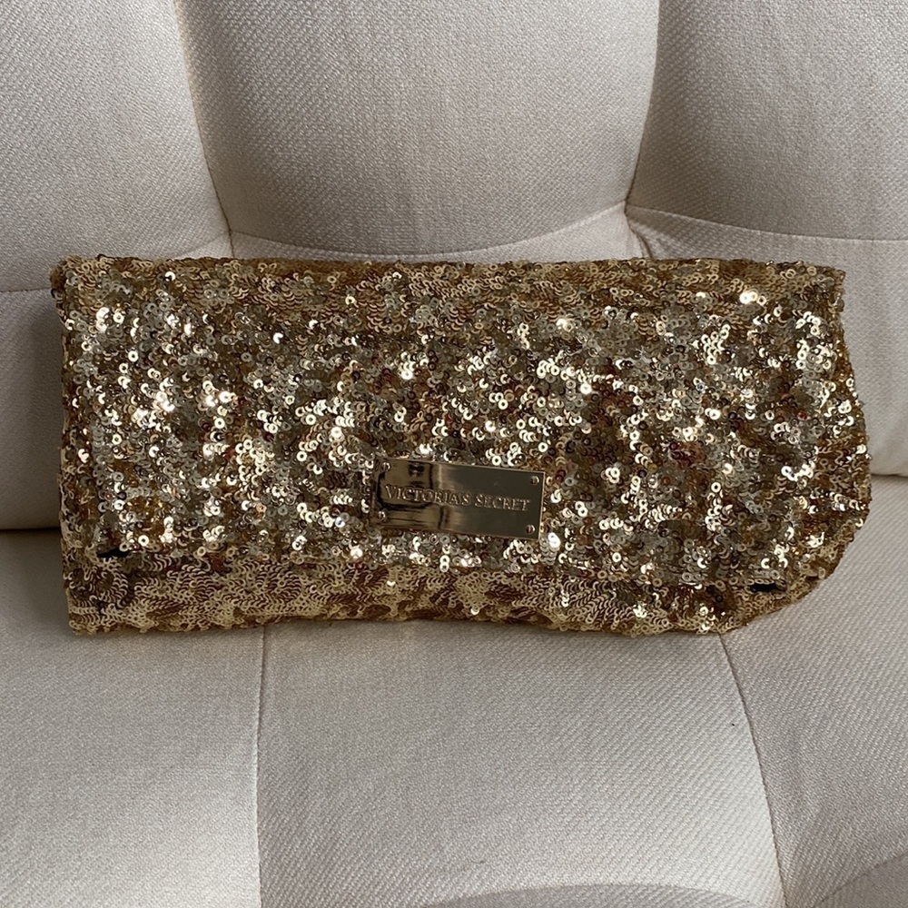 Victoria’s Secret Gold Fold Over Clutch